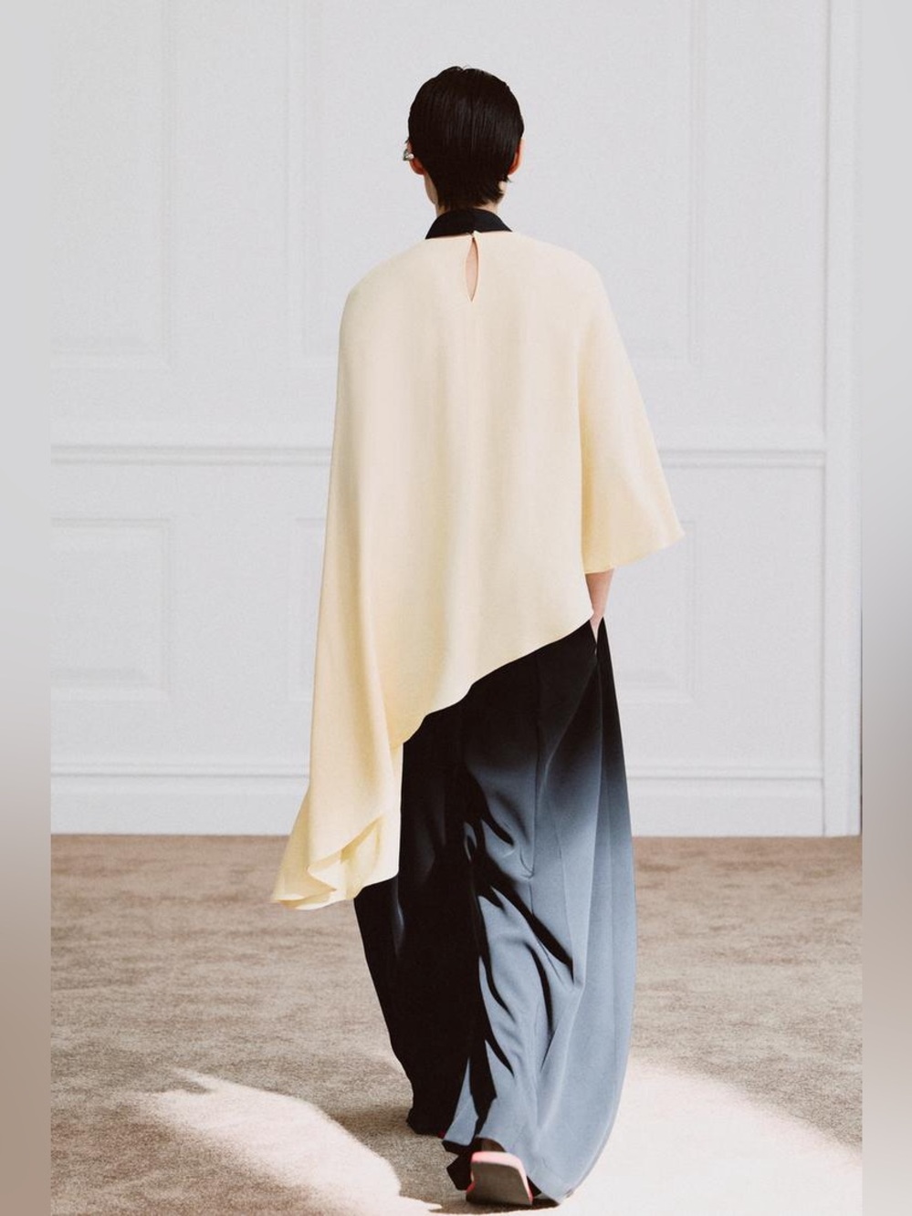 ZARA ZW COLLECTION ASYMMETRIC SCARF BLOUSE - Picture 11 of 15